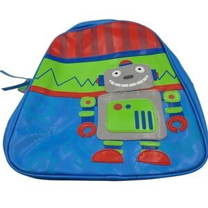Childrens Stephen Joseph Go Go Bag Robot Backpack Blue New